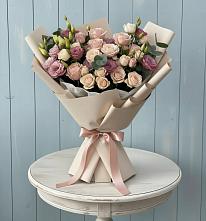 Букет цветов из:  Розы и Лизиантусы в Донском Тамбовская область