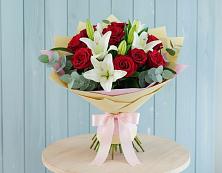 Букет цветов из:  Лилии и Розы #REPLACE_PRED# Донском Тамбовская область