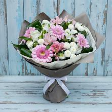 Букет цветов из:  Герберы, Альстромерии и Хризантемы #REPLACE_PRED# Донском Тамбовская область