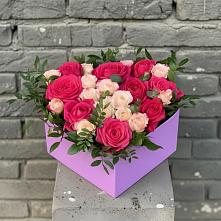 Цветочная композиция из Розы в коробке в Донском Тамбовская область