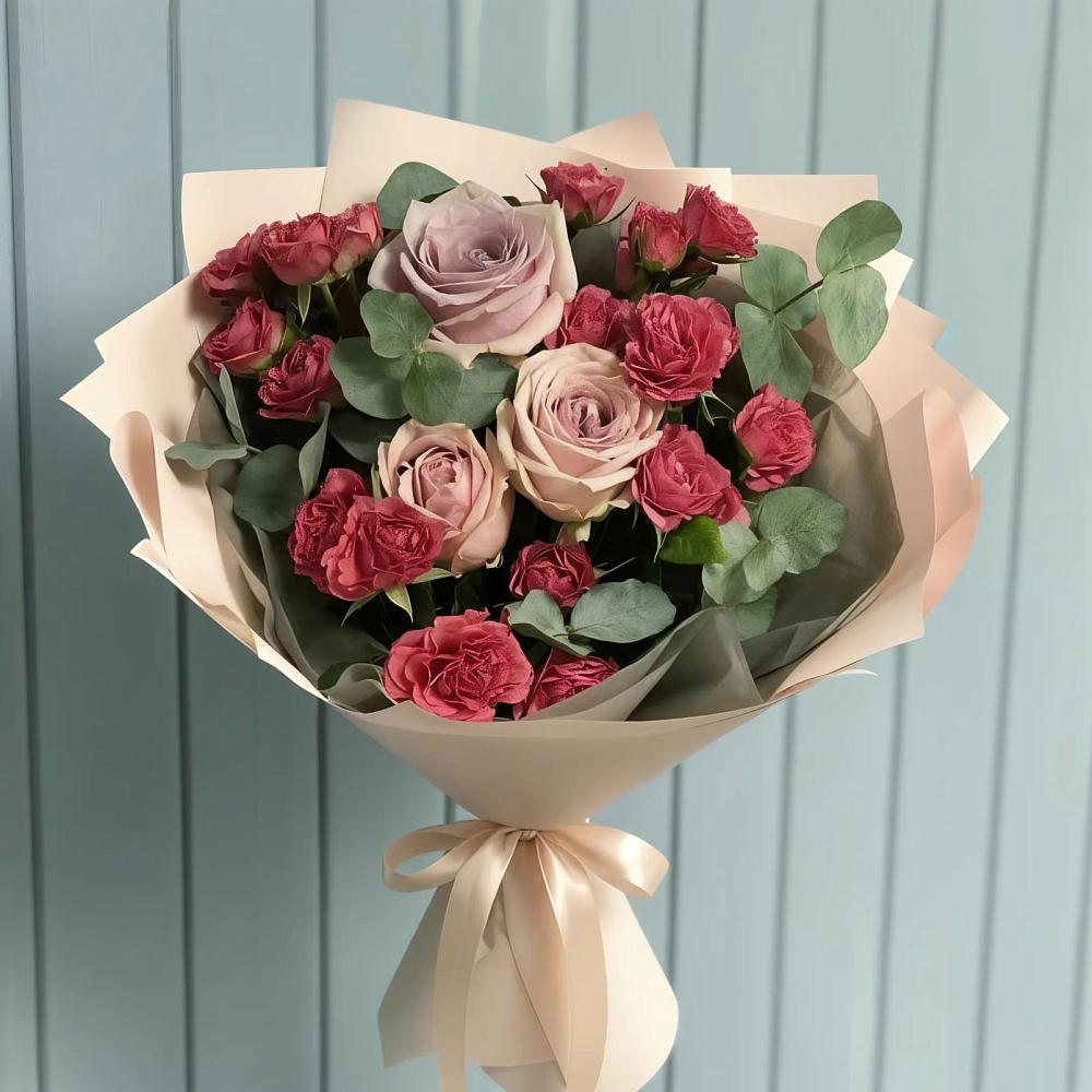 Букет цветов из: Гвоздики и Розы в Донском Тамбовская область