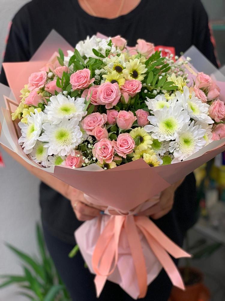 Букет цветов из: Розы и Хризантемы в Донском Тамбовская область