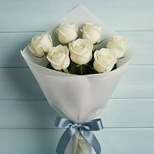 Букет 7 Белых роз Эдлесс Лав #REPLACE_PRED# Донском Тамбовская область