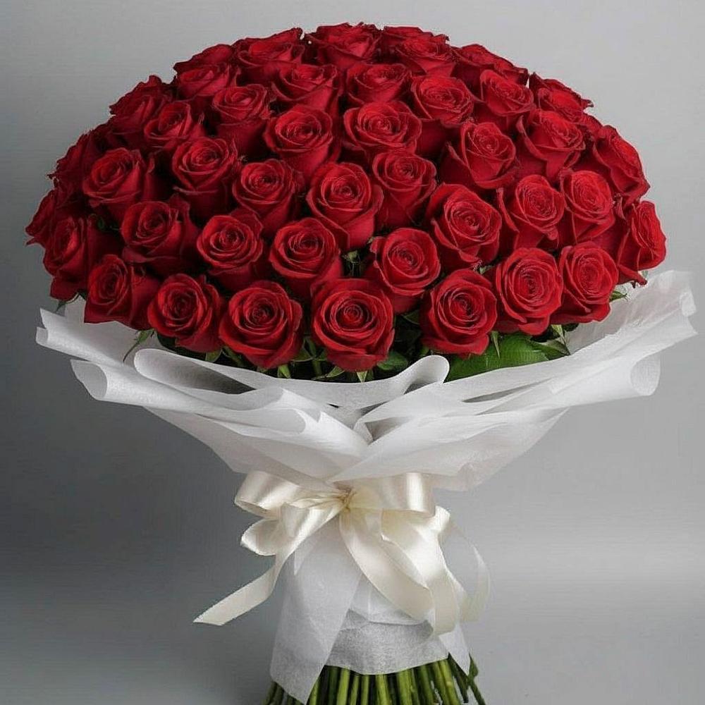 Букет 101 Красная роза Блэк Мэджик в Донском Тамбовская область