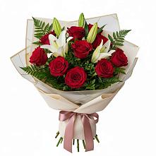Букет цветов из:  Лилии и Розы #REPLACE_PRED# Донском Тамбовская область