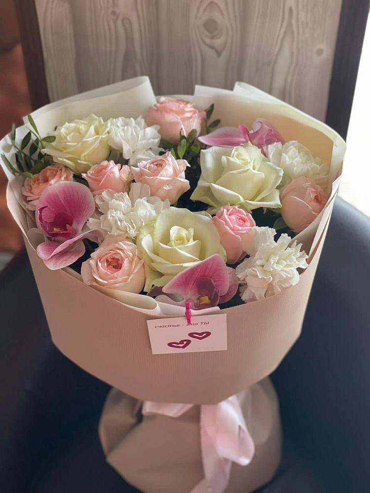 Букет цветов из: Орхидеи, Розы и Гвоздики в Донском Тамбовская область