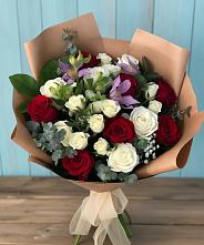 Букет цветов из:  Розы и Альстромерии в Донском Тамбовская область