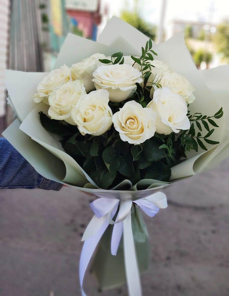 Букет Белые розы Проуд в Донском Тамбовская область