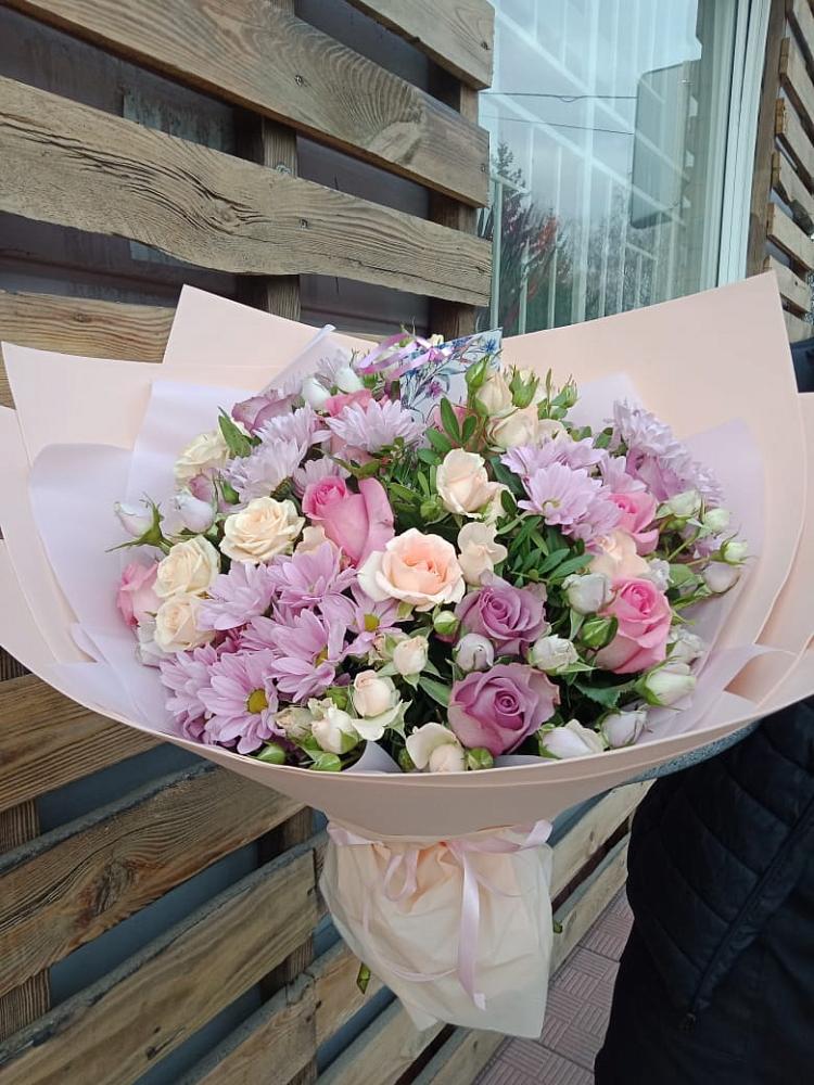 Букет цветов из: Розы и Хризантемы в Донском Тамбовская область