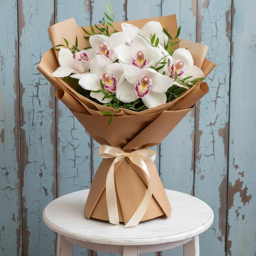 Букет цветов из: Орхидеи и Розы в Донском Тамбовская область