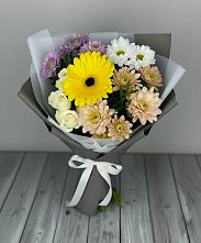 Букет цветов из:  Розы, Герберы и Хризантемы #REPLACE_PRED# Донском Тамбовская область