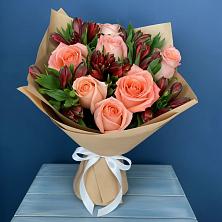 Букет цветов из:  Розы и Альстромерии в Донском Тамбовская область