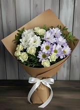 Букет цветов из:  Хризантемы и Розы в Донском Тамбовская область