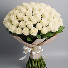 Букет 101 беля роза Белоснежка в Донском Тамбовская область