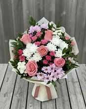 Букет цветов из:  Альстромерии, Гвоздики, Розы и Хризантемы #REPLACE_PRED# Донском Тамбовская область