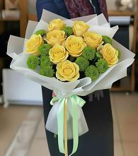 Букет цветов из:  Хризантемы и Розы в Донском Тамбовская область