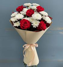 Букет цветов из:  Розы и Хризантемы в Донском Тамбовская область