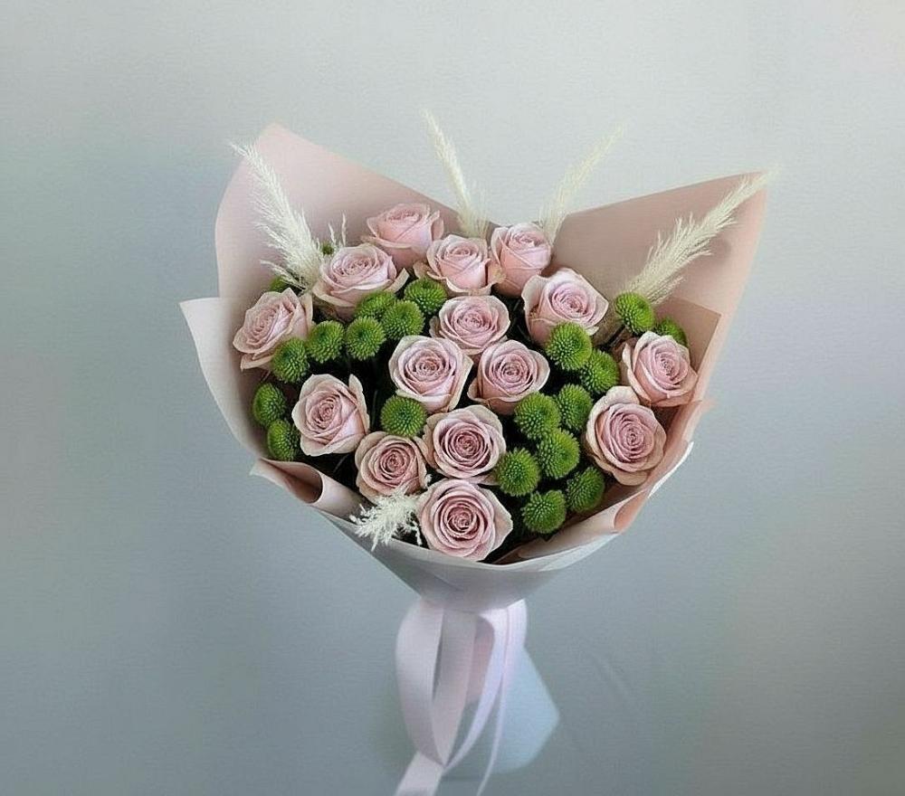 Букет цветов из: Розы и Хризантемы в Донском Тамбовская область