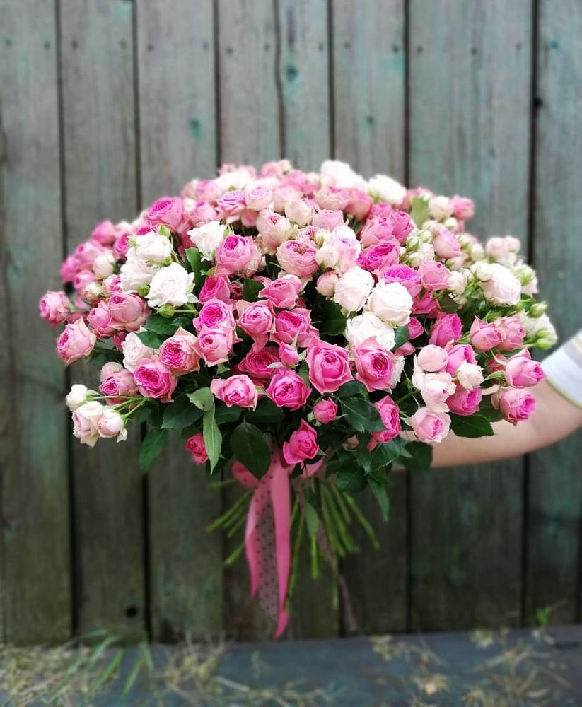 Букет Розовые кустовые розы Натали и Лав Лидия в Донском Тамбовская область