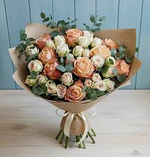 Букет цветов из:  Альстромерии и Розы #REPLACE_PRED# Донском Тамбовская область