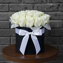 Цветочная композиция из Розы в шляпной коробке #REPLACE_PRED# Донском Тамбовская область